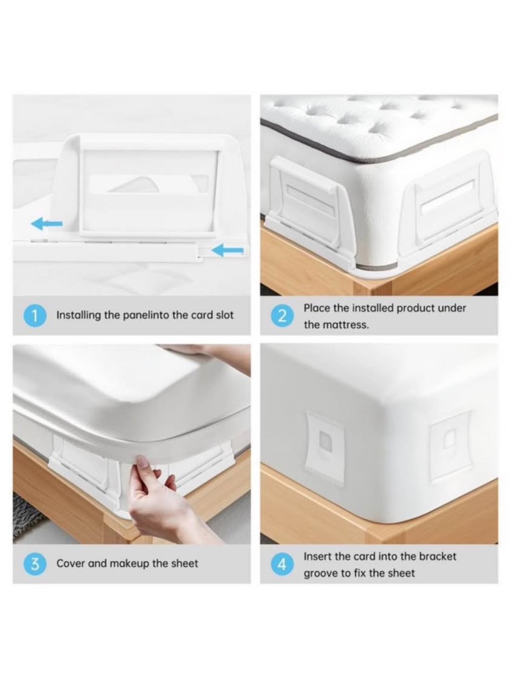 Bed sheet holders with lock clips and enhanced straps new - Picture 2 of 10